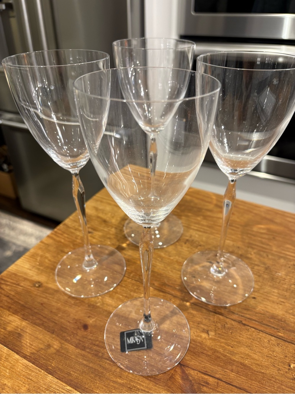 Connoisseur by Mikasa Crystal Stemware Water Goblets Glasses - Set of 4